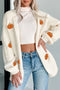 Pumpkin Patch Open Front Drop Shoulder Knit Cardigan
